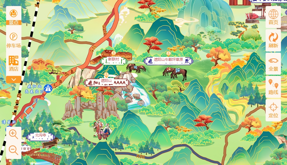四川手绘地图：智慧景区智能化需求的深度挖掘